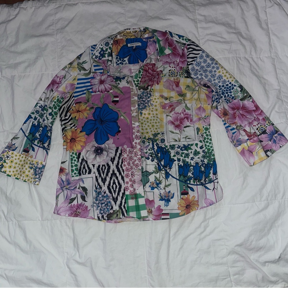 Foxcroft Multicolor Floral Blouse